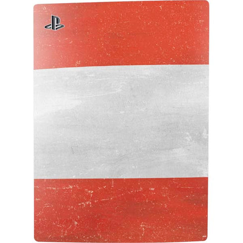 Distressed Austria Flag PS5 Digital Edition Console Skin